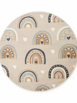 Vloerkleed Bowie Rond - Beige Multicolor
