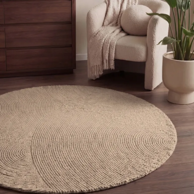 Vloerkleed Calmio Rond - Beige