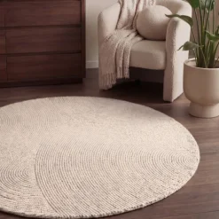 Vloerkleed Calmio Rond - Creme
