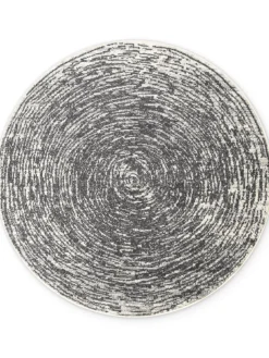 Vloerkleed Cavallo Rond - Creme grijs