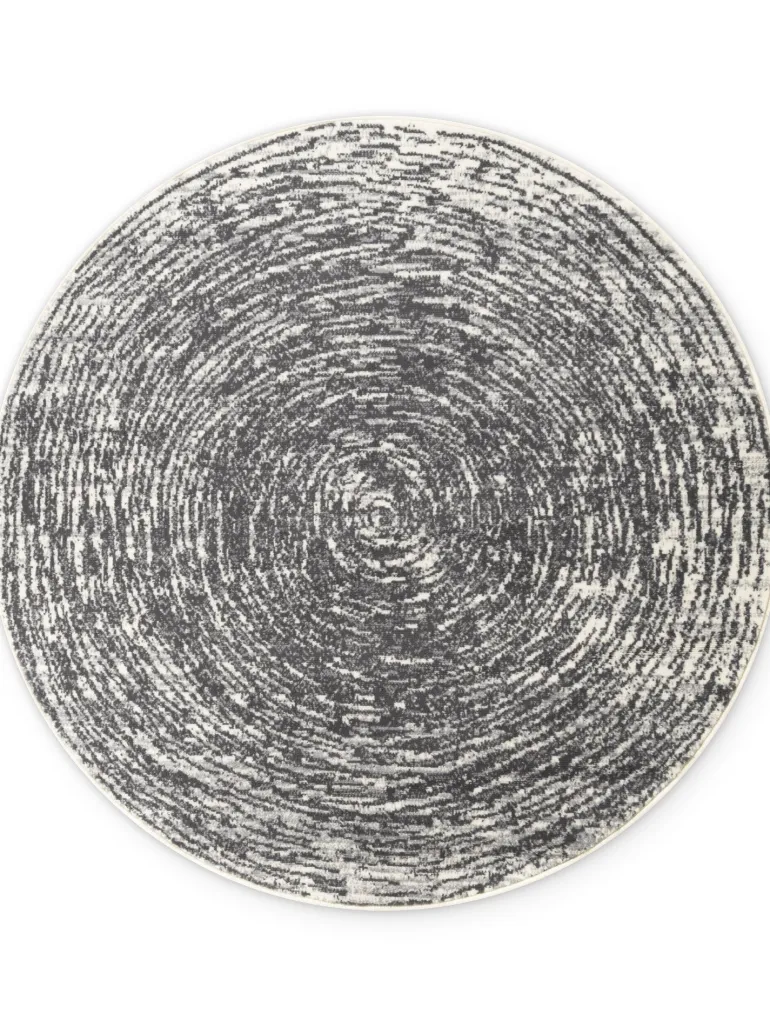 Vloerkleed Cavallo Rond - Creme grijs
