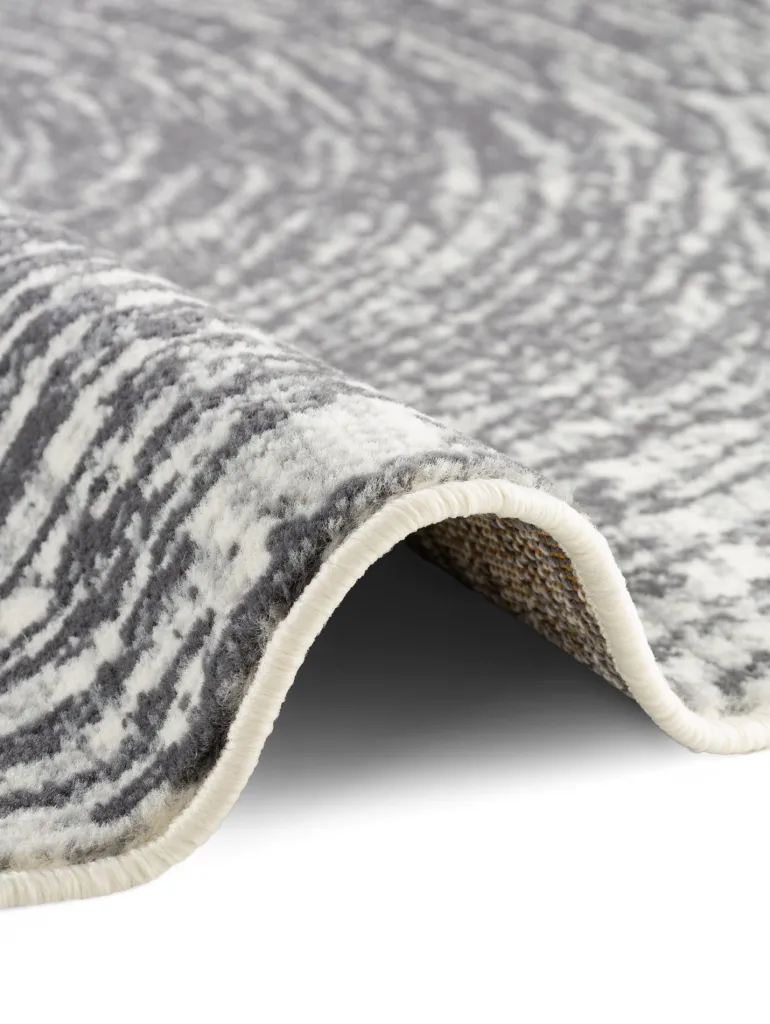 Vloerkleed Cavallo Rond - Creme grijs
