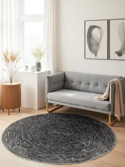 Vloerkleed Cavallo Rond - Grijs