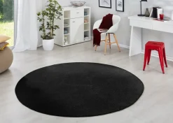 Vloerkleed Fancy Rond - zwart