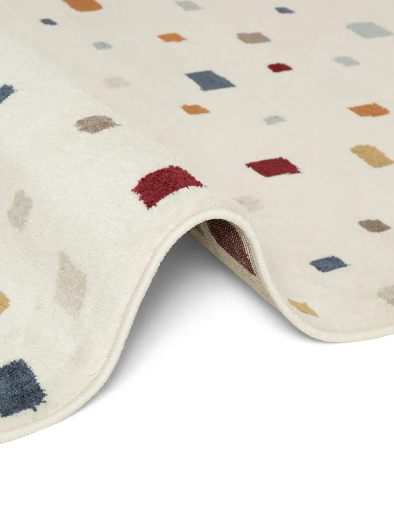 Vloerkleed Funny Squares Rechthoekig - Creme Multicolor