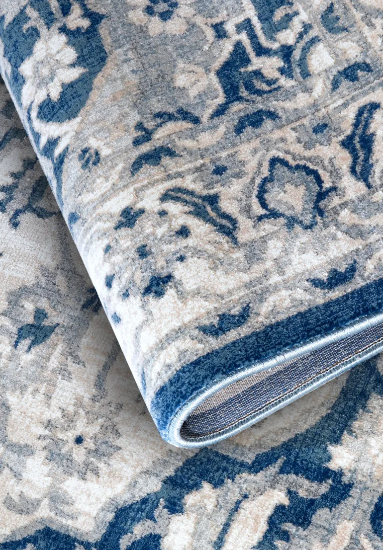 Vloerkleed Gabrielle Rechthoekig - Cremeblauw