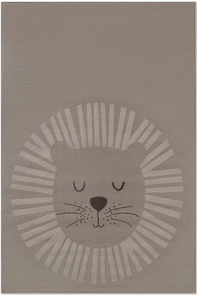 Vloerkleed Happy Lion Rechthoekig - Beige, creme