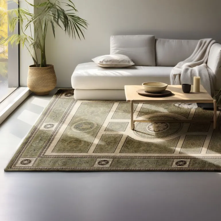 Vloerkleed Herat Caïro - Groen/Crème