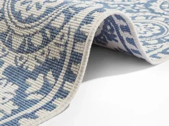 Vloerkleed Jardin - blauw creme