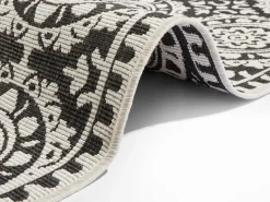 Vloerkleed Jardin - zwart creme