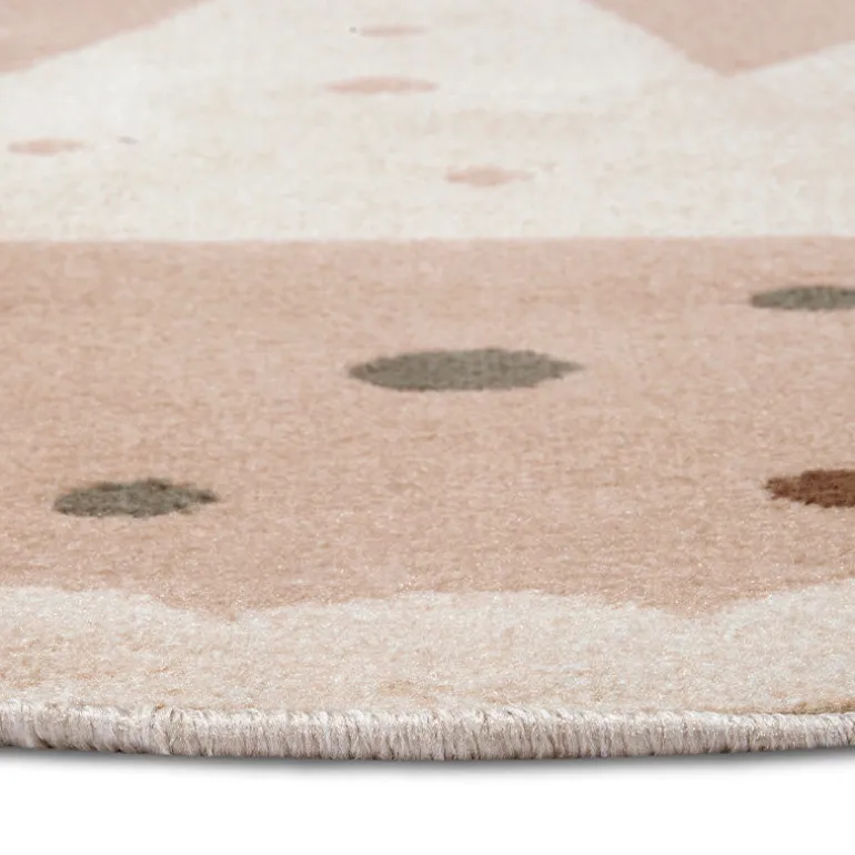 Vloerkleed Kids Crown Rond - Beige