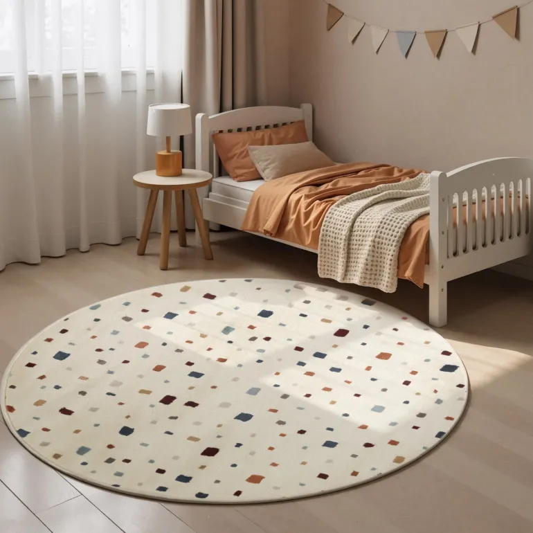 Vloerkleed Kids - Funny Squares Rond