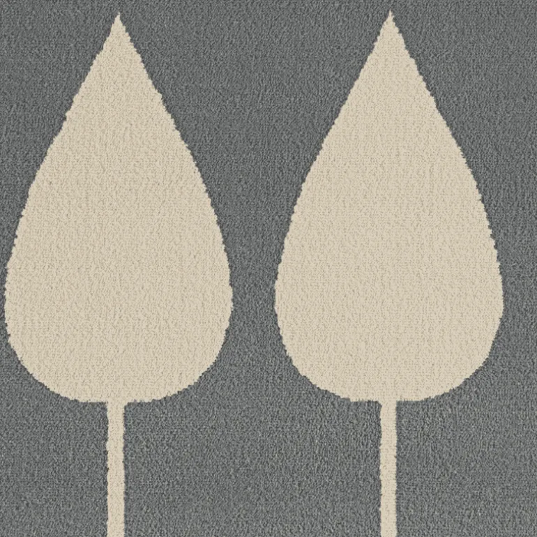 Vloerkleed Kids Lovely Leaves - Grijs