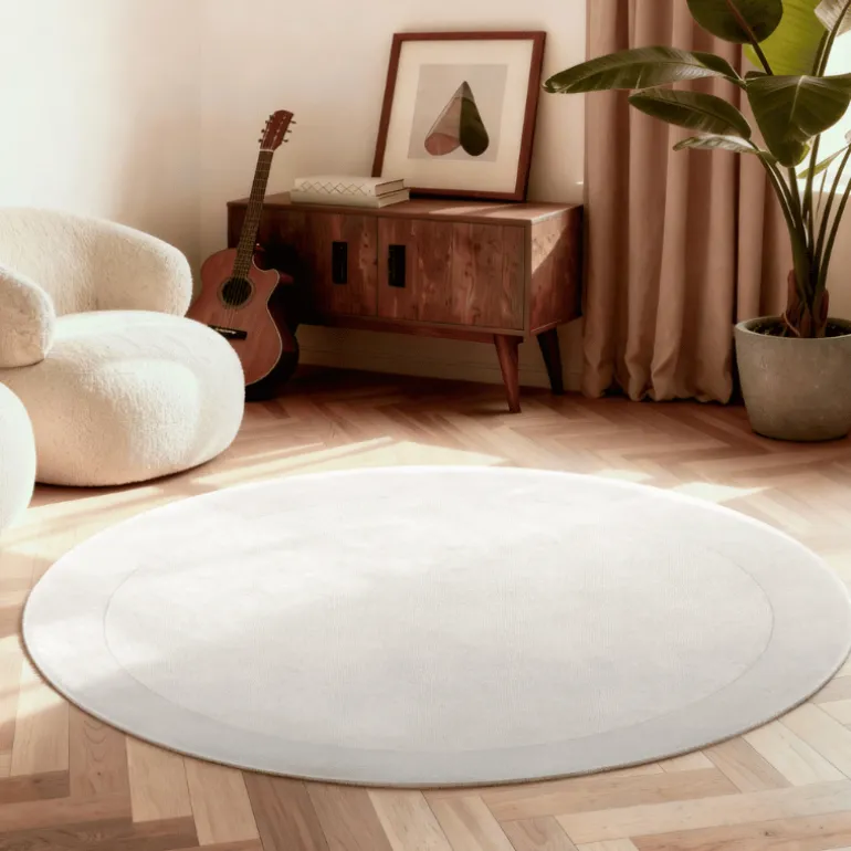 Vloerkleed Kivi Rond - Crème