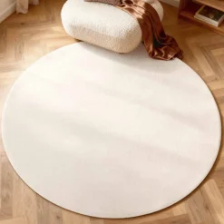 Vloerkleed Knots Rond - Natuurlijk Wit