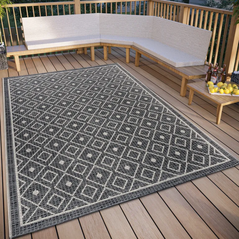 Vloerkleed Lahal Rechthoekig - Grijs/Beige