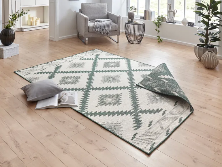 Vloerkleed Malibu Rechthoekig - Groen creme