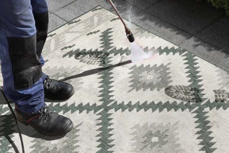 Vloerkleed Malibu Rechthoekig - Groen creme