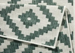 Vloerkleed Malta Rechthoekig - groen, creme