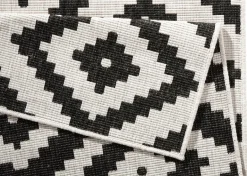 Vloerkleed Malta Rechthoekig - zwart, creme