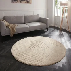 Vloerkleed Norwalk Rond - Crème