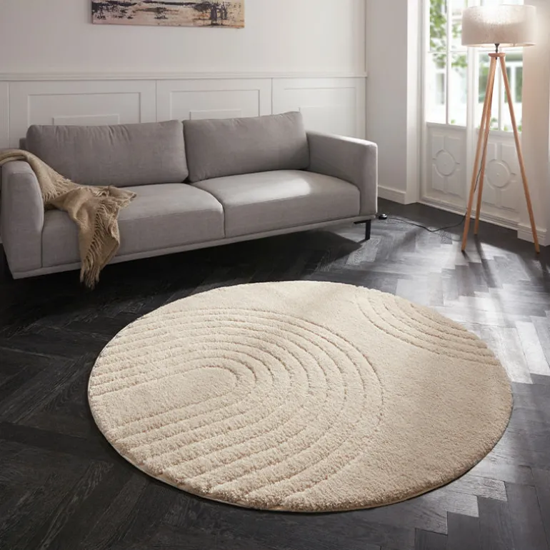 Vloerkleed Norwalk Rond - Crème