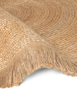 Vloerkleed Nuru Rond - Natuurlijk goud