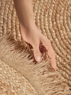 Vloerkleed Nuru Rond - Natuurlijk goud