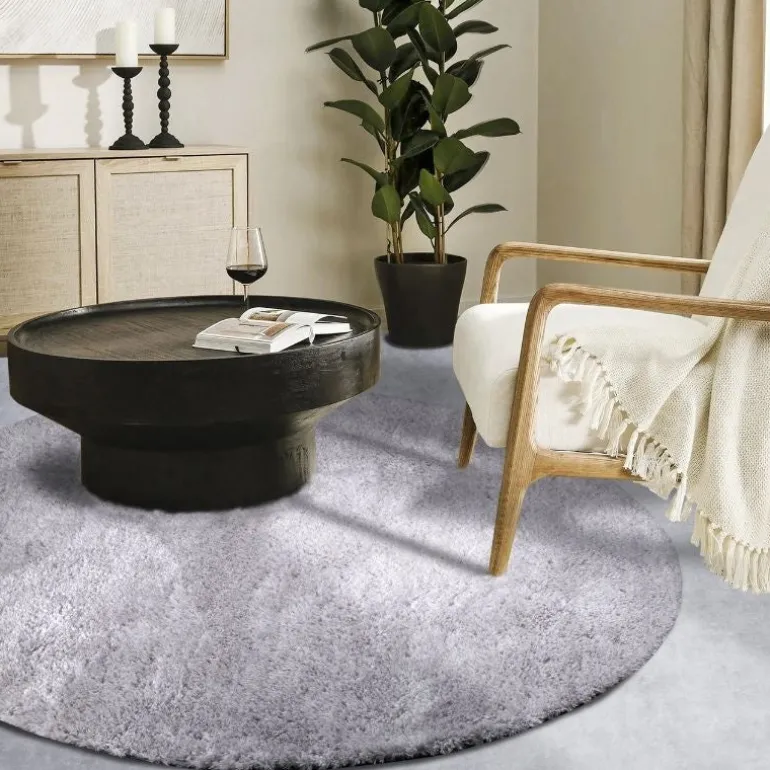 Vloerkleed Olaf Rond - Lichtgrijs