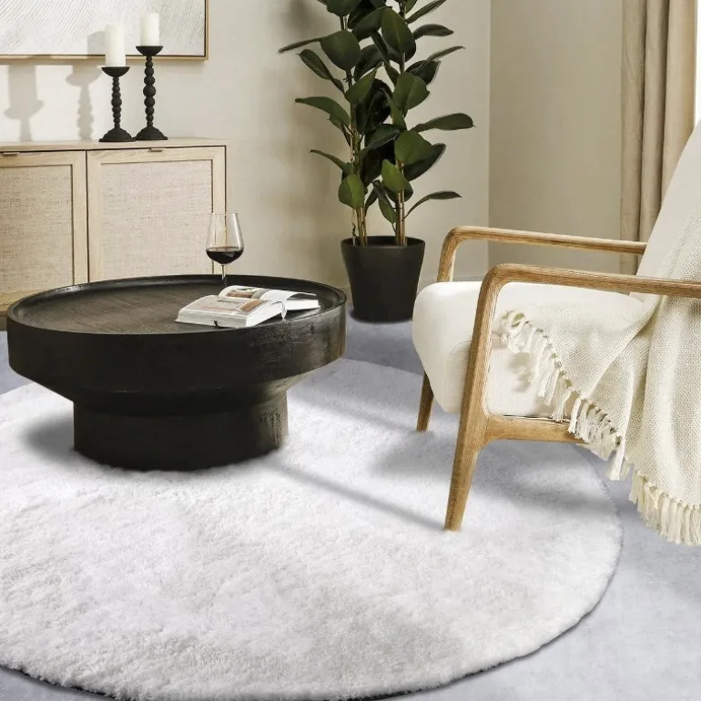 Vloerkleed Olaf Rond - Wit