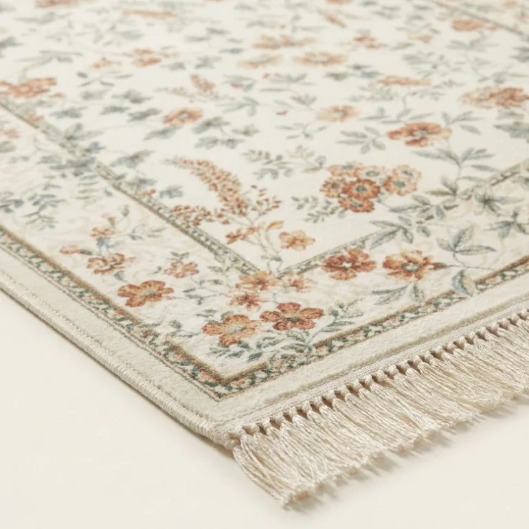 Vloerkleed Oriental Flowers - Crème