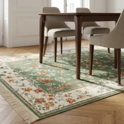 Vloerkleed Oriental Flowers - Groen