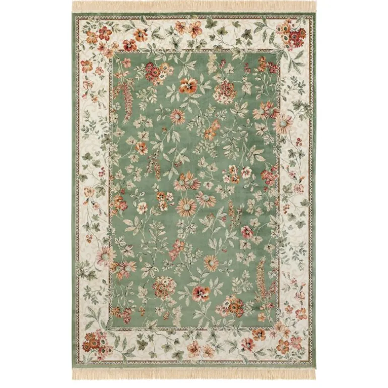 Vloerkleed Oriental Flowers - Groen