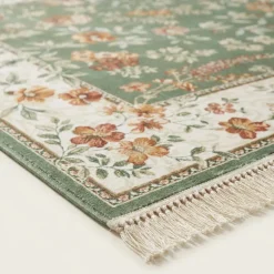 Vloerkleed Oriental Flowers - Groen