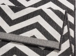 Vloerkleed Palma Rechthoekig - zwart creme