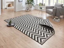 Vloerkleed Palma Rechthoekig - zwart creme
