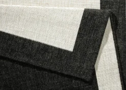 Vloerkleed Panama Rechthoekig - zwart creme