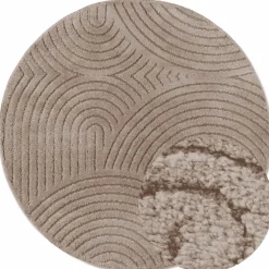 Vloerkleed Panglao Rond - Taupe