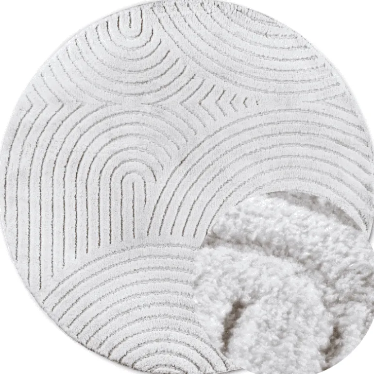 Vloerkleed Panglao Rond - Wit