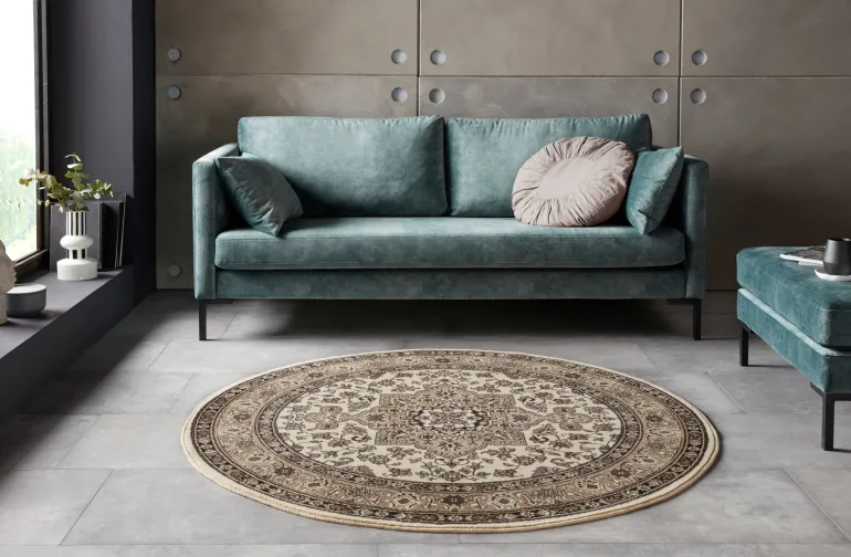 Vloerkleed Parun Tabriz Rond - beige