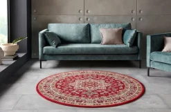 Vloerkleed Parun Tabriz Rond - rood