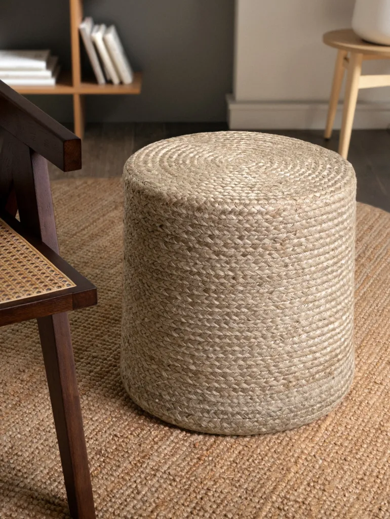 Vloerkleed Pouf Looma Rechthoekig - Natuur Greige