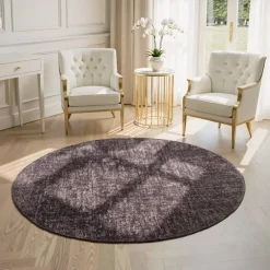Vloerkleed Prisma Rond - Bruin