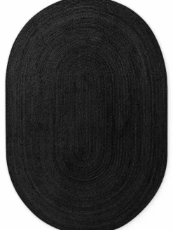 Vloerkleed Rangpur Ovaal - Zwart
