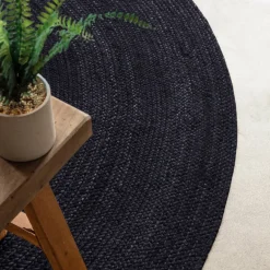 Vloerkleed Rangpur Rond - Zwart
