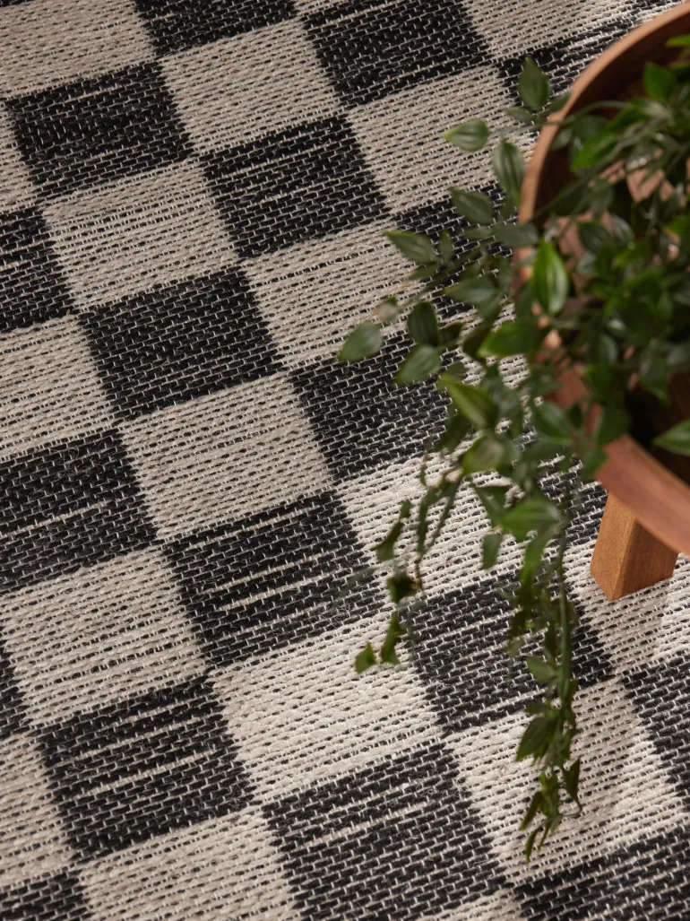 Vloerkleed Rex Rechthoekig - Natuur Wit Zwart