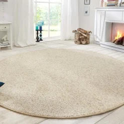 Vloerkleed Rond Wool - Creme