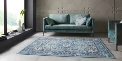 Vloerkleed Skazar Isfahan Rechthoekig - hemelsblauw