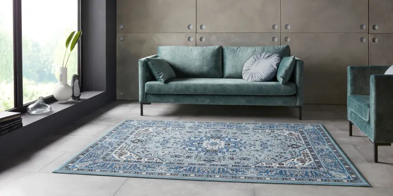 Vloerkleed Skazar Isfahan Rechthoekig - hemelsblauw