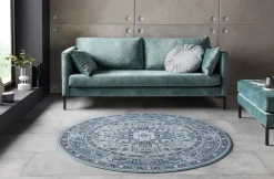 Vloerkleed Skazar Isfahan Rond - hemelsblauw